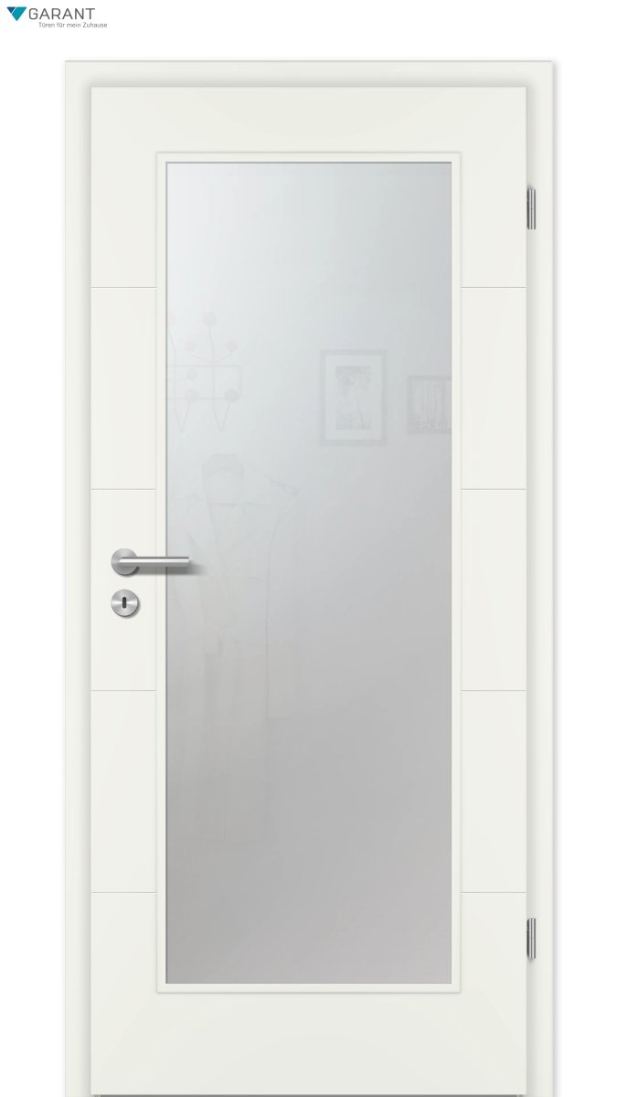 Tür mit Zarge Riva RI1-LA2 Weißlack RAL 9016 Design-Innentür - Garant - Meine Tür