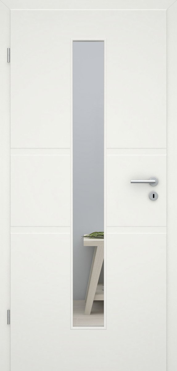 Tür mit Zarge Samla MO3 LA 08M Weißlack RAL 9010 Design-Innentür - Meine Tür