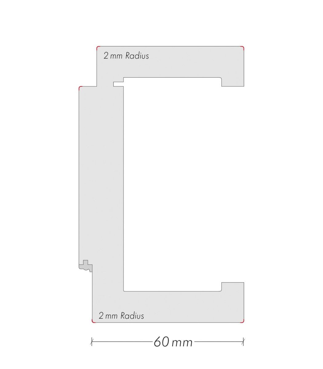 Wohnungseingangstür mit Zarge CPL Esche weiß Struktur - Meine Tür